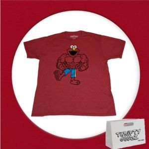Buff Elmo T shirt Limited Edition muscle gym beast Sesame Street